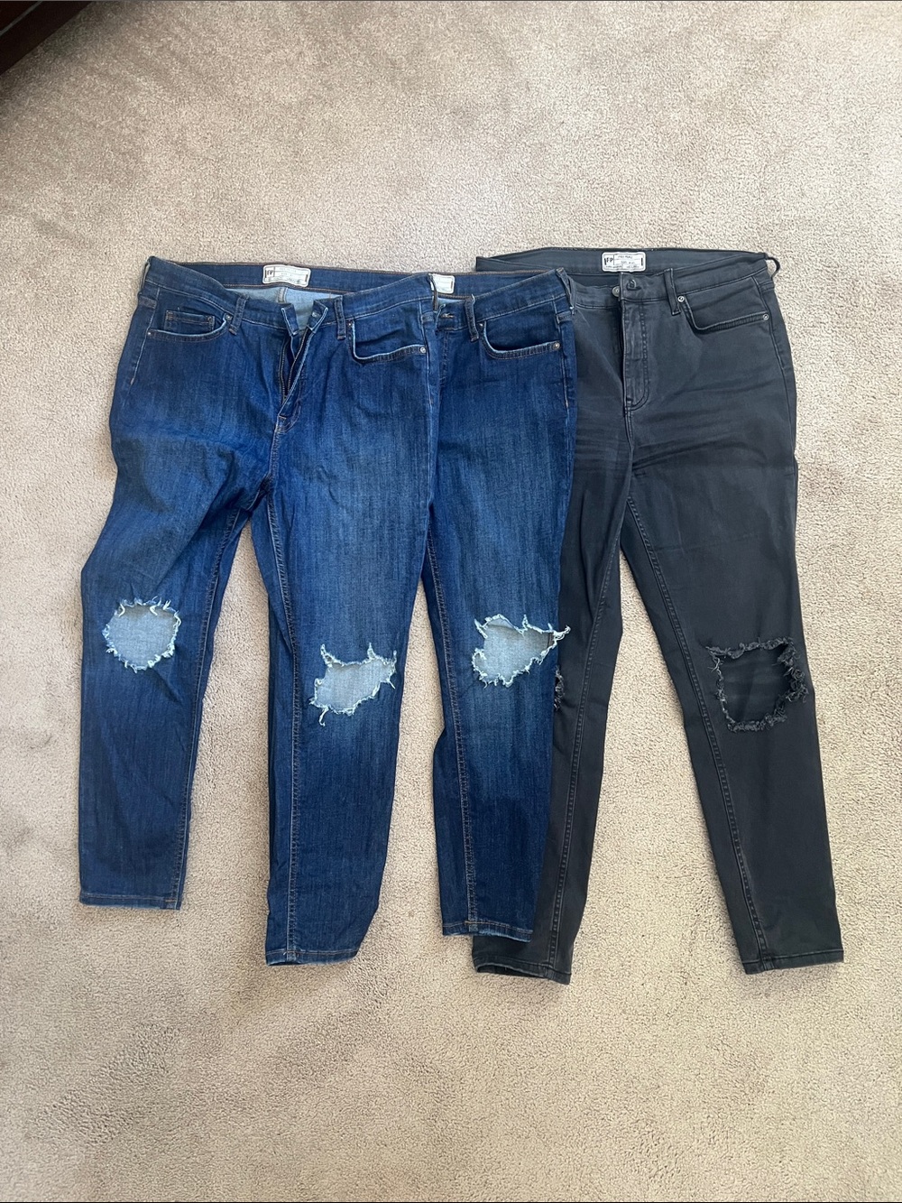 Free People Skinny Distressed Jeans